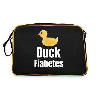 Canard Fiabetes Drôle Diabète Sucré - Sac Retro - noir/or - Dos