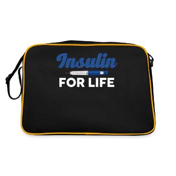L’insuline pour la vie Diabète sucré - Sac Retro - noir/or - Dos