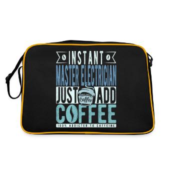 Maître électricien instantané Il suffit d’ajouter du café - Sac Retro - noir/or - Dos