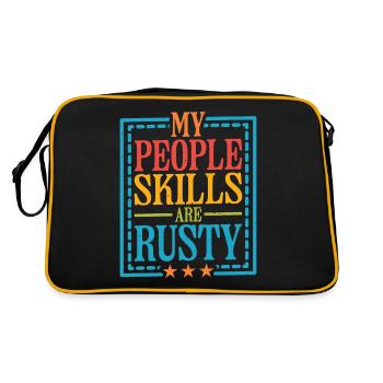My People Skills Are Rusty 16 - Retro Bag - black/gold - Back