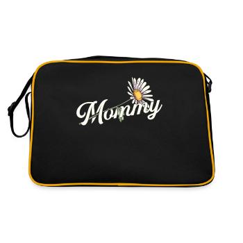 Gänseblume Mama Daisy Mom - Retro Tasche - Schwarz/Gold - Hinten