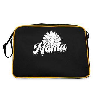 Gänseblume Mama Mutter Daisy Mom - Sac Retro - noir/or - Dos