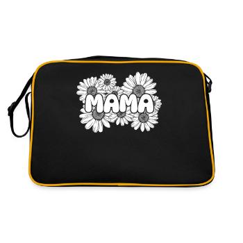 Gänseblume Mama Mutter Daisy Mom - Sac Retro - noir/or - Dos