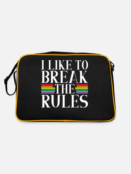 Gay Gifts - Retro Tasche - Schwarz/Gold - Hinten