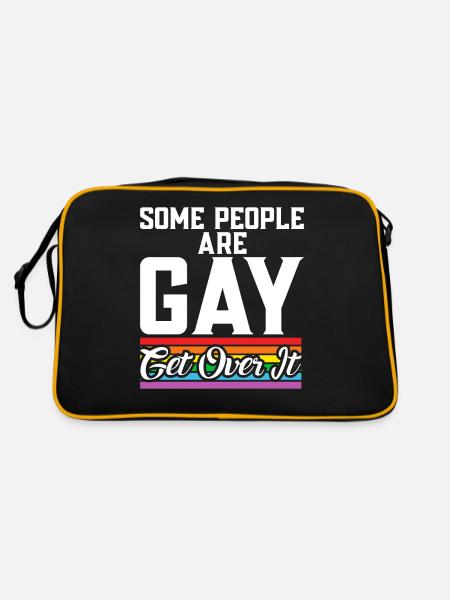 Gay Gifts - Retro Tasche - Schwarz/Gold - Hinten