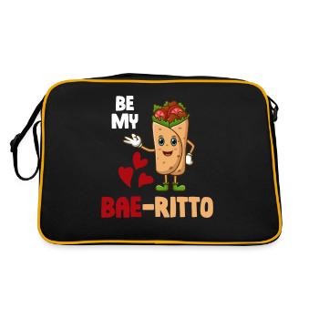 Be My Bae-ritto Burrito Mexican Margarita - Retro Bag - black/gold - Back