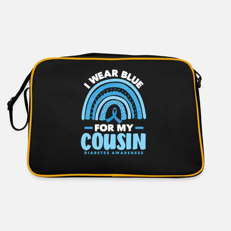 T1D Diabetes Type 1 Diabetic Gift - Retro Bag - black/gold