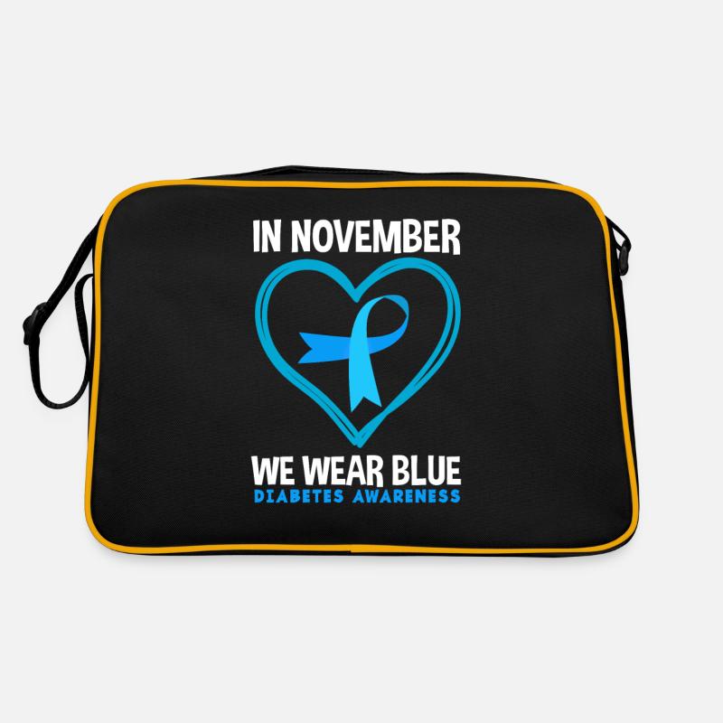 T1D Diabetes Type 1 Diabetic Gift - Retro Bag - black/gold