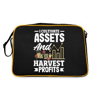 Cultivate Assets Harvest Profits Finance Gardener - Retro Bag - black/gold - Back