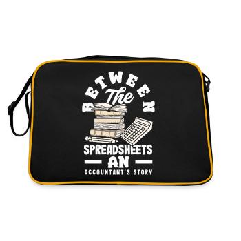 Entre les feuilles de calcul L’histoire d’un comptable - Sac Retro - noir/or - Dos
