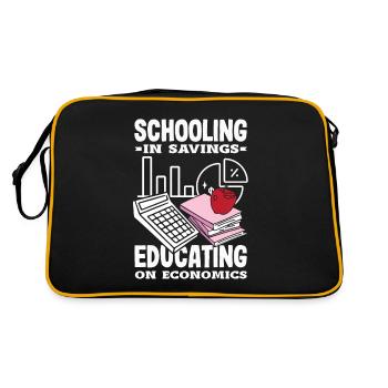 Scolarisation dans l’épargne Éduquer à l’économie - Sac Retro - noir/or - Dos