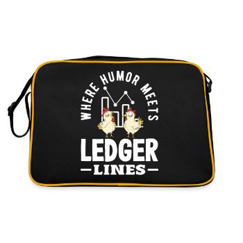Where Humor Meets Ledger Lines Funny Accountant - Retro Tasche - Schwarz/Gold - Hinten