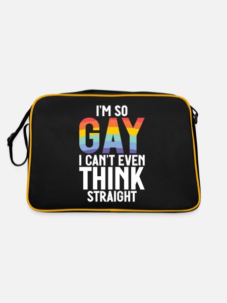 Gay Gifts - Retro Tasche - Schwarz/Gold - Hinten