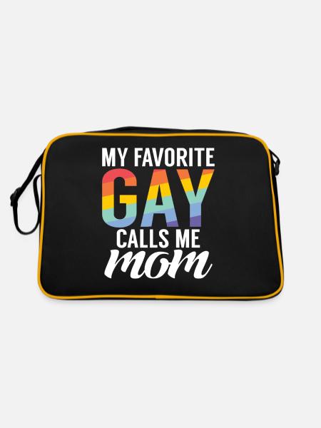 Gay Gifts - Retro Tasche - Schwarz/Gold - Hinten