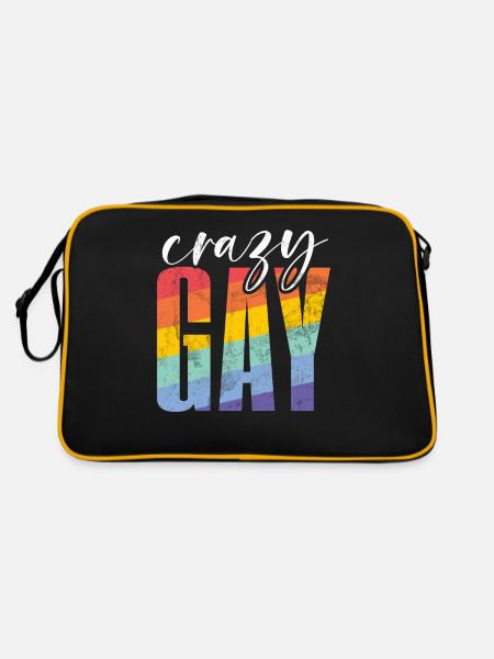 Gay Gifts - Retro Tasche - Schwarz/Gold - Hinten