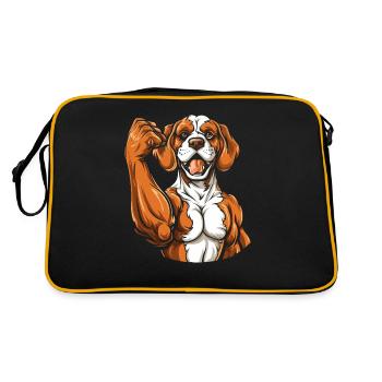 Fitness Chien Épagneul de Bretagne - Sac Retro - noir/or - Dos