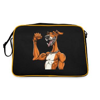 Greyhound Windhund J’aime Maman - Sac Retro - noir/or - Dos