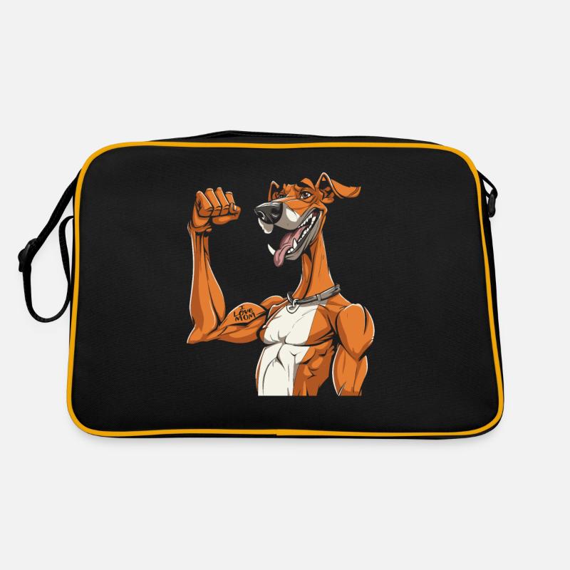 Greyhound Windhund J’aime Maman Sac Retro