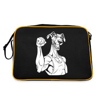 Greyhound Greyhound Funny - Retro Bag - black/gold - Back