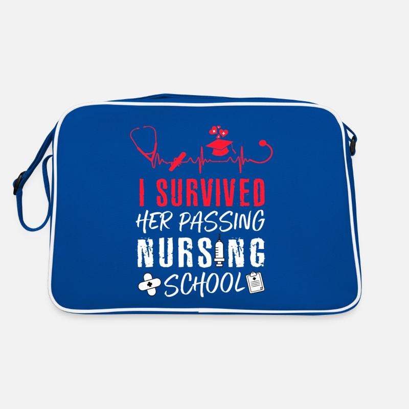 Krankenschwester Ehemann Krankenpflegeschule Abschluss Meme Geschenk Retro Tasche