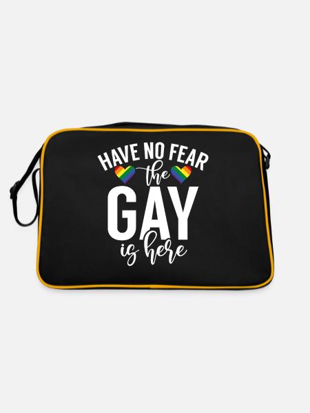 Gay Gifts - Retro Tasche - Schwarz/Gold - Hinten