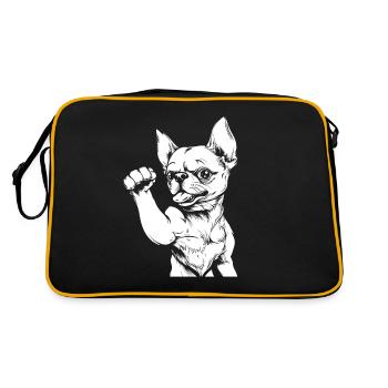 Fitness Chihuahua Chien - Sac Retro - noir/or - Dos