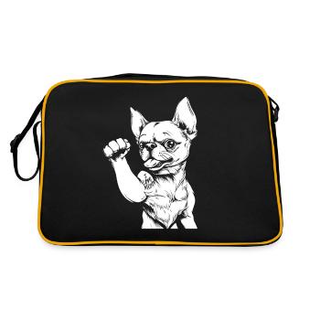 Chihuahua J’aime maman - Sac Retro - noir/or - Dos