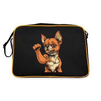 Chihuahua J’aime Maman - Sac Retro - noir/or - Dos
