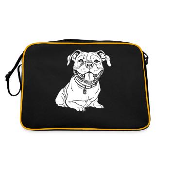 American Bully Souriant - Sac Retro - noir/or - Dos