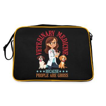 Veterinary Medicine Because People Are Gross 21 - Retro Bag - black/gold - Back