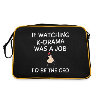 K-Drama Lover Funny KDrama Mom - Retro Bag - black/gold - Back