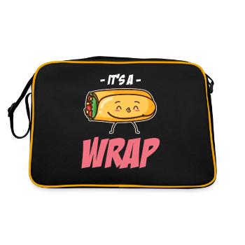 It's A Wrap Burrito Puns Mexican - Retro Bag - black/gold - Back