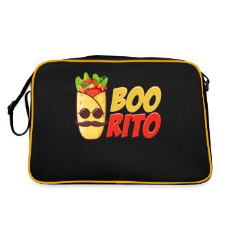 Boorito Burrito Puns Mexican Margarita - Retro Bag - black/gold - Back