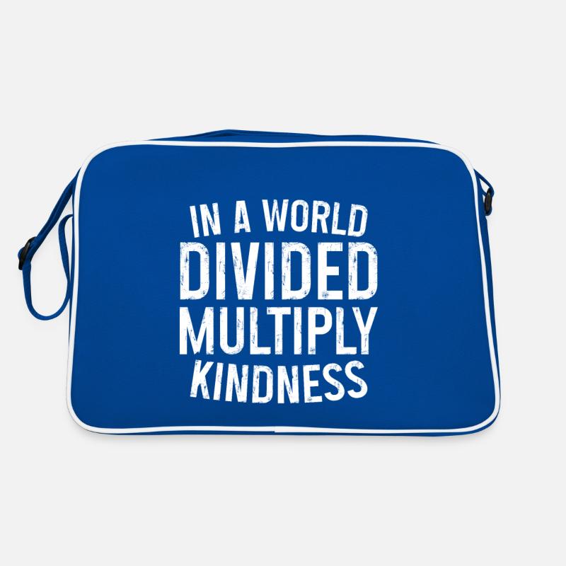 In A World Divided Multiply Kindness 3 Retro Tasche