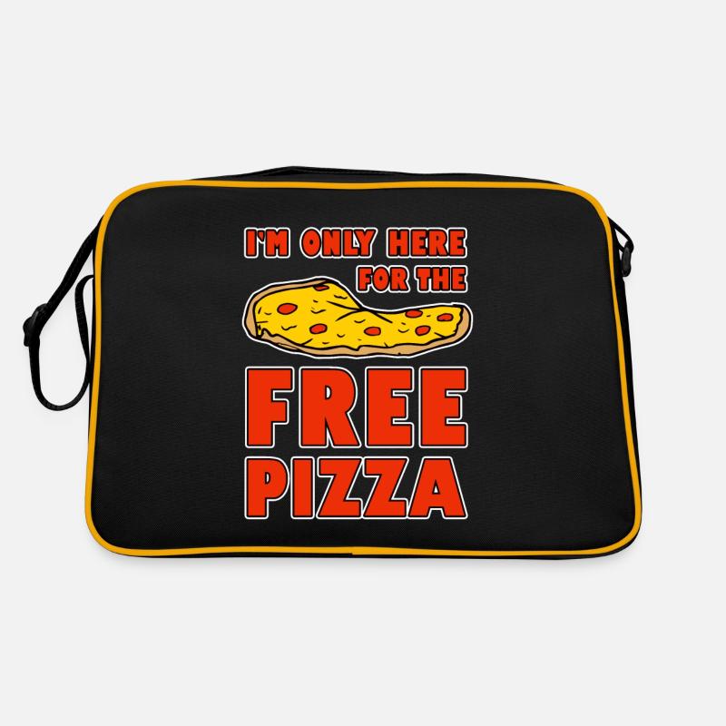 Je ne suis là que pour la pizza gratuite 2 Sac Retro