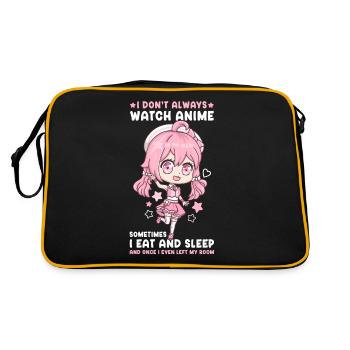 I Don't Always Watch Anime I Manga Kawaii Otaku - Retro Bag - black/gold - Back