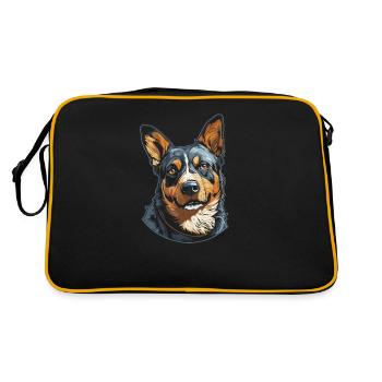 Australischer Rinderhund - Retro Tasche - Schwarz/Gold - Hinten