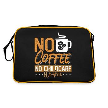Auxiliaire de puériculture Pas de nourrice de café Amateur de café - Sac Retro - noir/or - Dos