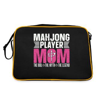 Mahjong Player Mom The Idol The Myth Loves Mahjong - Retro Bag - black/gold - Back