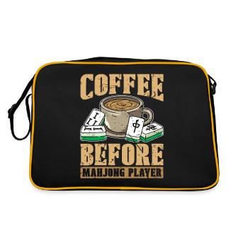 Mahjong Player Coffee Chinese Mahjong Coffee Lover - Retro Bag - black/gold - Back