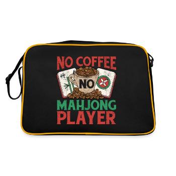 Mahjong Player No Coffee No Mahjong Coffee Lover - Retro Bag - black/gold - Back