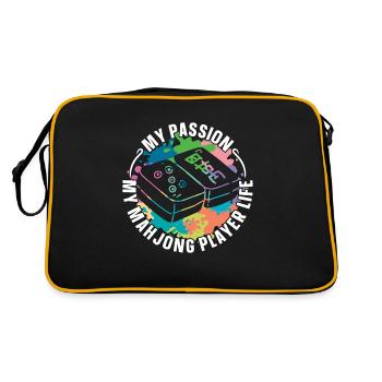 Mahjong Player My Passion My Mahjong Board Game - Retro Bag - black/gold - Back