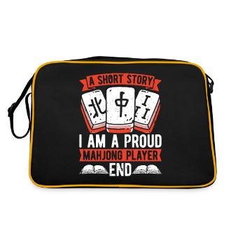 Mahjong Player A Short Story I Am A Mahjong Lover - Retro Bag - black/gold - Back