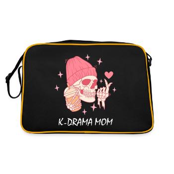K-Drama Lover Funny KDrama Mom - Retro Bag - black/gold - Back