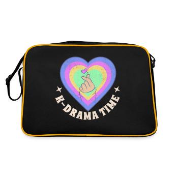 K-Drama Lover Funny KDrama Mom - Retro Bag - black/gold - Back