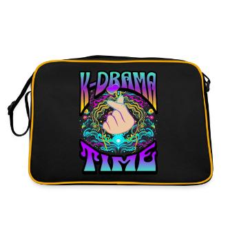K-Drama Lover Funny KDrama Mom - Retro Bag - black/gold - Back