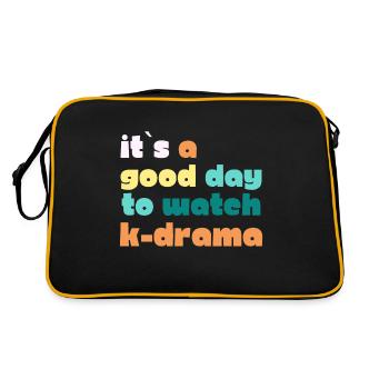 K-Drama Lover Funny KDrama Mom - Retro Bag - black/gold - Back