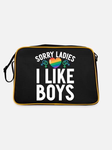 Gay Gifts - Retro Tasche - Schwarz/Gold - Hinten