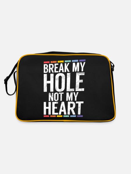 Gay Gifts - Retro Tasche - Schwarz/Gold - Hinten