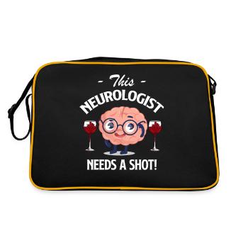 This neurologist needs an injection! Doctor - Retro Bag - black/gold - Back